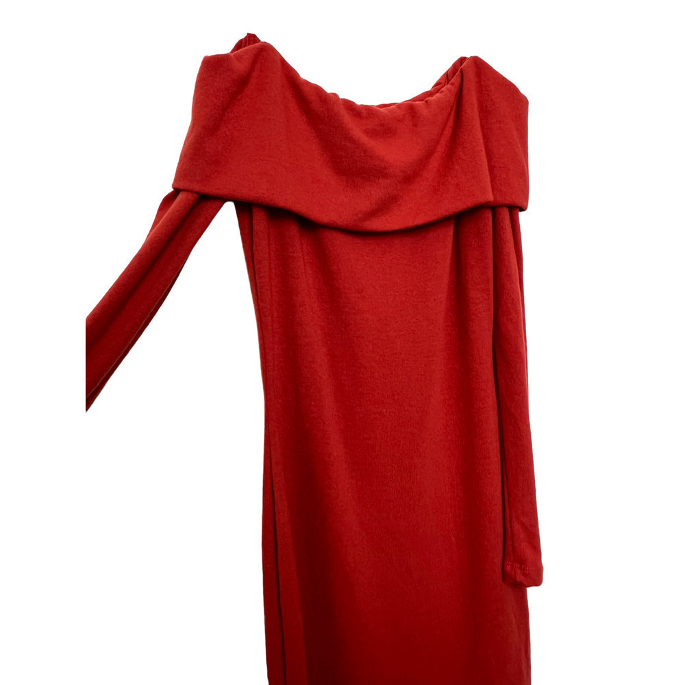 The Sang Off the Shoulder Orange Sweater Dress Small - Picture 2 of 5